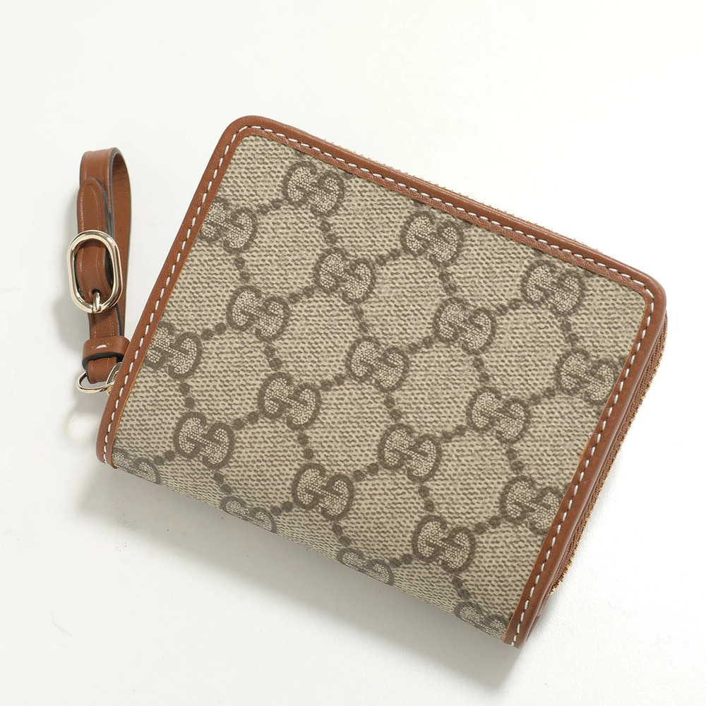 Gucci Bi fold Wallet GG Emblem Supreme Canvas
